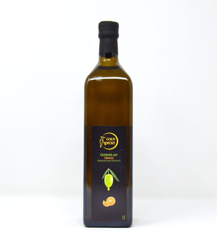Goldspecht Olivenöl mit Orange 1000ml House of Slivovitz