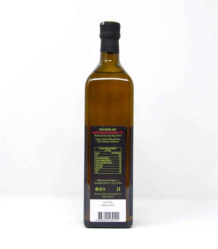 Goldspecht Olivenöl mit mediteranen Kräutern 1000ml House of Slivovitz (2)